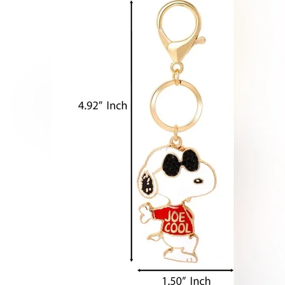 Peanuts Snoopy joe cool Keychain with Red and Black Highlights - Picture 4 of 6